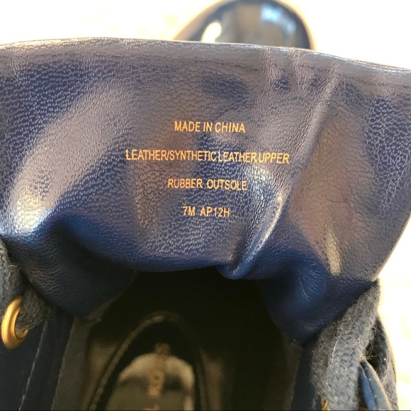 MICHAEL KORS Blue High Top Leather Sneakers - Picture 13 of 14